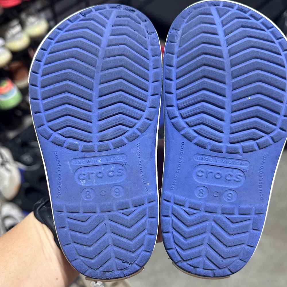 Crocs Kids Blue and Red Clogs - Picture 2 of 6